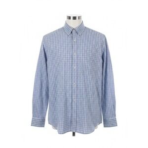 Charles Tyrwhitt Dress Shirt Men 17/37 Light Blue Check Long Sleeve Classic Fit